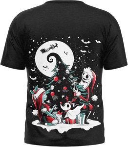 <b>Men's</b> Halloween <b>T</b>-<b>Shirt</b> Regular Tee for <b>Men</b> <b>Cap</b> <b>Sleeve</b> Novelty <b>Shirts</b>,3D Graphic Print Crew Neck Casual Top,Polyester,Black - Product Image 3