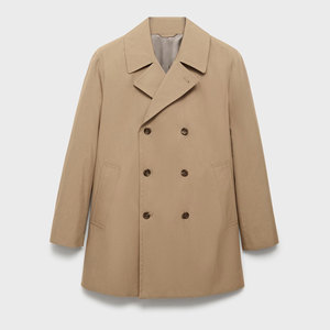 เสื้อโค้ทขนสัตว์ผู้ชายสำหรับฤดูหนาว แบบเย็บต่อผ้า อุ่นสบาย สไตล์ลำลอง เหมาะสำหรับใส่กลางแจ้ง แขนยาว ใส่สบาย ทันสมัย - Product Image 1