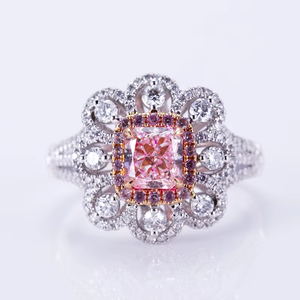 Bague de fiançailles unisexe en or blanc 14 carats plaqué platine avec diamant fantaisie de laboratoire taille poire, style romantique - Product Image 5