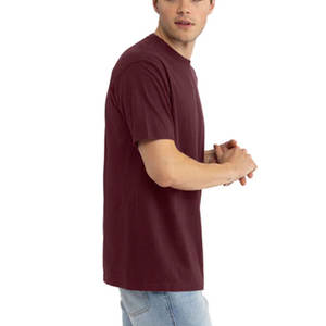 Triblend Crew Tee <b>Ringspun</b> Polyester Cotton Satin Summer Wholesale Permium Men Plain Customized Tee Brand Label Maroon T Shirts - Product Image 3