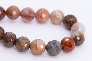 ลูกปัดไม้หินแจสเปอร์สีน้ำตาลขนาด 6 มม. ของแท้จากธรรมชาติ รูปทรงกลมเหลี่ยมเล็กๆ แบบไม่มีเจียระไน จำนวนมาก - Product Image 3