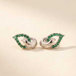 DIVYORO VERDANT LEAF <b>STUDS</b> EARRING - Product Image 3