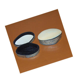 Caja de regalo con incrustaciones de melo y conchas marinas, joyería de melo y conchas marinas mixtas, caja de concha con motivo ovalado natural. - Product Image 2