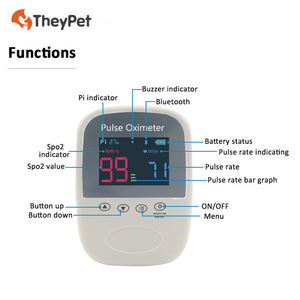 Equipamento médico econômico para uso veterinário, oxímetro de pulso <span class=keywords><strong>Bluetooth</strong></span>, aplicativo gratuito - Product Image 4