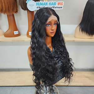 <b>Deep</b> <b>Wave</b> HD Human Hair Lace Front <b>Wig</b> Virgin Grade Raw bone straight Hair Afro Style Wholesale Vendors and for black woman - Product Image 3
