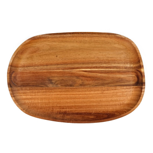 Moderno juego de bandejas ovaladas de madera hechas a mano, bandeja larga de madera para desayuno, vajilla ecológica para el hogar y restaurantes. - Product Image 5