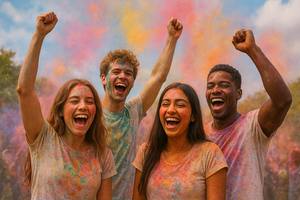 Poudre de couleur Holi blanche biodégradable, non toxique, écologique, de qualité cosmétique, en gros, pour le Nouvel An, Halloween, Pâques, la remise des diplômes - Product Image 6