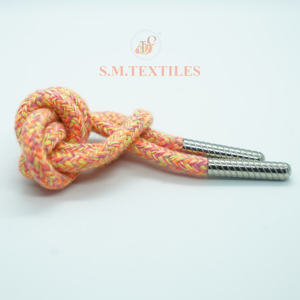 Cordón Redondo Multicolor 100% Algodón para Sudadera con Capucha, con Puntera Metálica, Longitud Personalizada, Fabricante OEM ODM - Product Image 3