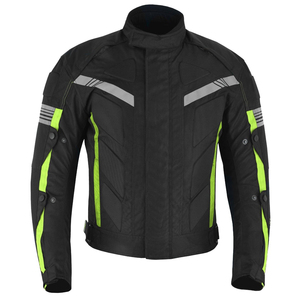 Chaqueta de Motocicleta de Cuero Negra Unisex, Transpirable, con Cuello Alto y Cierre de Cremallera, Estilo Motero, para Invierno - Product Image 1