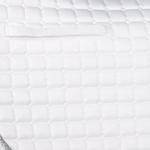 Tapis de selle de dressage matelassé blanc, coque en coton, doublure en polaire, rembourrage en polyester, pour l'équitation - Product Image 5