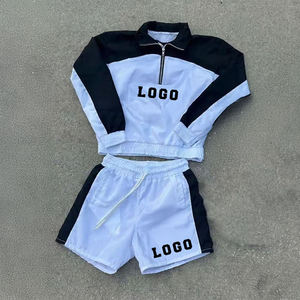 Conjunto Deportivo Informal Ligero con Capucha para Hombre, Pantalones Cortos de Nailon Resistentes al Viento con Logotipo Personalizado - Product Image 5
