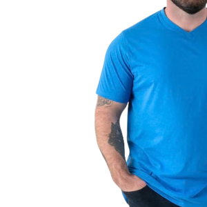 <b>Mens</b> Regular Fit <b>V</b> <b>Neck</b> <b>T</b> <b>Shirt</b> Short Sleeve Casual Custom Wholesale Jersey Tee Everyday Basic Apparel OEM Manufacturer Supplier - Product Image 6