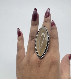 Natural Onyx <b>Ring</b> Silver Plated <b>Ring</b> Handmade Wide Chunky Gemstone <b>Ring</b> Designer Big Stone <b>Ring</b> - Product Image 1