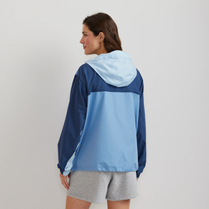 Chaqueta Deportiva con Capucha para Mujer, Diseño Color Block, Cierre de Cremallera, Resistente al Viento, Tejido de Poliéster, para Primavera - Product Image 4