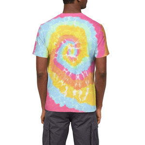 Camiseta de algodón de manga corta con efecto tie-dye para hombre, ropa casual, nueva llegada, camiseta con efecto tie-dye para hombre en el mejor material. - Product Image 6