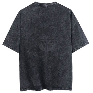Wholesale Customized Logo Printed Acid Wash T-Shirt For Men Short Sleeves Casual Wear 100% Cotton Loose Fit Acid Wash T-Shirt - Product Image 2