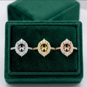 Expédition directe en gros Hong Kong personnalisé 2CT Centre 14k solide or blanc véritable SI diamant Fine Jewelry bagues de fiançailles pour les femmes - Product Image 5