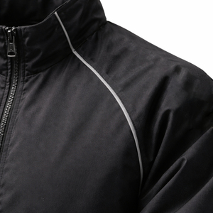 Ensemble de survêtement coupe-vent décontracté noir réfléchissant avec logo personnalisé, respirant et léger, 100 % nylon, OEM - Product Image 6