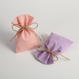Bolsitas de Muselina de Algodón Personalizables con Cordón, Impresión Digital, Ecológicas, Duraderas, Resistentes al Agua, Regalo Promocional, Lavanda - Product Image 2