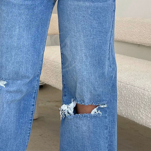 Pantalons en jean pour femmes les plus vendus, design élégant et durable, jeans en denim à prix raisonnable - Product Image 3