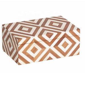 New Arrival Geometric Pattern Bone Inlay <b>Jewelry</b> <b>Box</b> Bone Storage <b>Box</b> Decorative Bone Inlay <b>Jewelry</b> <b>Organizer</b> in Wholesale Price - Product Image 1