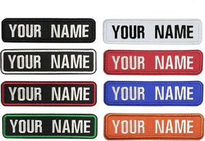 Custom <b>Name</b> Eco-Friendly Embroidered <b>Iron</b>-<b>On</b> Canvas Patches Rectangle Fabric Badge for Cloth Use - Product Image 5