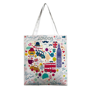 Sac à bandoulière en toile imprimée numériquement Navrit Creation, style mode, sac fourre-tout simple avec fermeture éclair, grand sac de shopping (plus de 50 cm) - Product Image 3