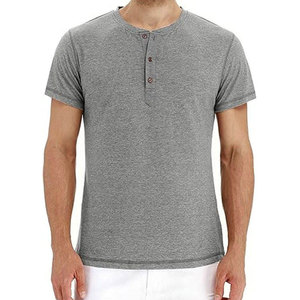 Camiseta Henley Básica de Manga Corta para Hombre, Corte Holgado, 2026, Informal, de Alta Calidad, Estampada, Tejido Premium, 100% Algodón, Ligera - Product Image 4