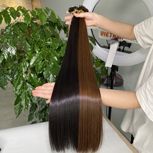 Vente en gros de kératine vietnamienne non transformée 100 g/paquet I Tip Extensions de cheveux humains bruts et pour toutes les couleurs mourantes - Product Image 2