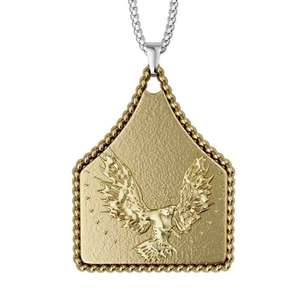 Collier Western Cowboy en Acier Inoxydable avec Pendentif Lettre Initiale A-Z et Aigle, Chaîne Vintage en Corde de Vache et Chaîne Maille Forçat - Product Image 5