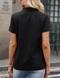Wholesale <b>Womens</b> for <b>Shirt</b> Custom Embroidered Logo Knitted Eco-Friendly Soft Breathable Cotton Fabric Fashion Casual Wear - Product Image 5