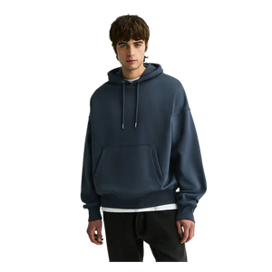 Sudadera con Capucha Extra Grande para Hombre, 450 GSM, Color Sólido, Felpa de Algodón, Estilo Casual, Diseño con Bolsillos, Corte Regular, Otoño - Product Image 2