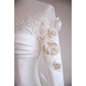 Nouvelle Robe <span class=keywords><strong>de</strong></span> <span class=keywords><strong>Mariée</strong></span> Sirène/Trompette Longue Blanche 2026 à Manches Longues avec Fleurs en Dentelle et Technique <span class=keywords><strong>de</strong></span> Tissage, Coupe Chapelle, pour <span class=keywords><strong>Mère</strong></span> <span class=keywords><strong>de</strong></span> <span class=keywords><strong>la</strong></span> <span class=keywords><strong>Mariée</strong></span>, Grandes Tailles - Product Image 5
