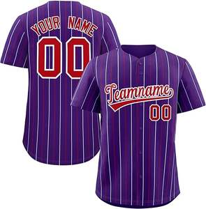 Camisetas de Béisbol Personalizadas con Nombre y Número, Unisex, Cortas, 100% Algodón Orgánico, Sublimadas, para Equipos Deportivos - Product Image 2