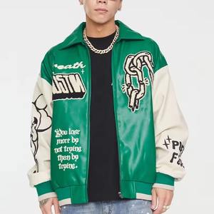 Chaquetas Varsity para Hombre, Chaquetas Letterman con Logotipo Personalizado, Chaquetas Estilo Streetwear de Béisbol, Chaqueta Varsity de Béisbol con Diseño de Collage - Product Image 1