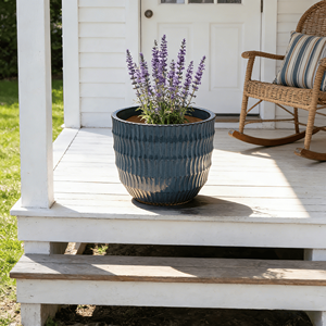 Juego de 4 Macetas de Cerámica Azul Marino Hechas a Mano, Ecológicas, Estilo Americano, para Interiores/Exteriores, para Orquídeas - Product Image 3