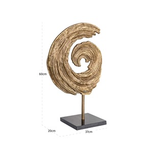 Sculpture abstraite en bronze 60 cm, décoration artistique contemporaine pour table, forme irrégulière, faite à la main, décoration de salon - Product Image 6