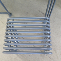 Table et chaises de pique-nique en acier galvanisé avec revêtement en poudre pour l'extérieur, ensemble complet, vente en gros d'usine à prix compétitif