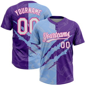 Camisetas de Softbol Sublimadas Personalizadas OEM, Transpirables, de Secado Rápido, para Hombres y Mujeres, Tallas Grandes para Adultos, Impresión Completa con Logotipo, Nombre y Número del Equipo - Product Image 1