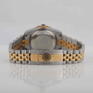 Splendid Jewelry Montre de luxe pour homme en argent bicolore avec diamants Moissanite, mouvement à quartz ETA, boîtier de 28 mm, verre saphir, fermoir pliant - Product Image 4