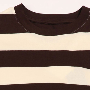 Camisetas de Mujer al por Mayor, Cuello Redondo a Cuadros, Algodón Ecológico de Alta Calidad, Transpirable, Cómodo, Suave al Tacto, Duradero - Product Image 4