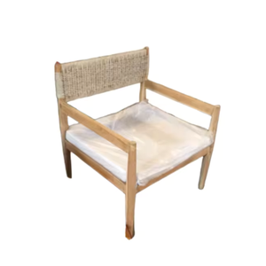 Mueble Minimalista para Interiores, Sillas de Ratán de Cuerda de Chiars con Marco de Madera de Teca para Uso EN EL Hogar, Precio Al por Mayor - Product Image 3