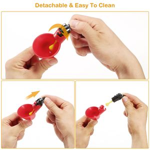 Confezione da 20 Abbeveratoi Automatici per Polli con Giunto di Montaggio, Ciotole per Abbeverare Animali - Product Image 4