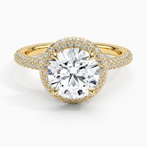 Bague de Mariage de Luxe Style Doré avec Diamant Scintillant pour Femme – Cadeau Romantique Bijou - Product Image 3