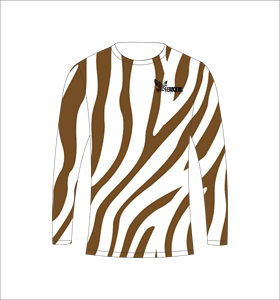 เสื้อกีฬาแขนยาวลายม้าลายสีน้ำตาล เสื้อยืดออกกำลังกายระบายอากาศได้ดี - Product Image 4