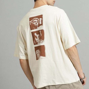 Camiseta de Algodón para Hombre, Diseño Casual Transpirable, Logotipo Estampado en la Parte Delantera, Cuello Redondo, Manga Corta, Talla Grande - Product Image 5