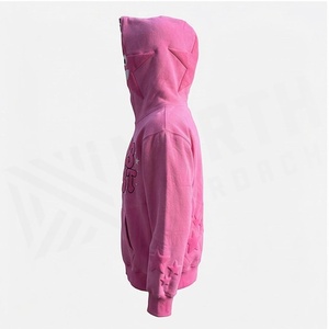 Sudadera con Capucha Extra Grande Rosa North Approach, con Cierre y Bolsillo Frontal, de Forro Polar, Informal, Unisex, para Otoño - Product Image 3