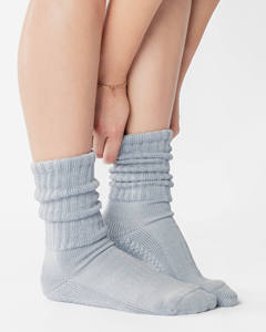 ODM Stretchy Slouch <b>Winter</b> Yoga <b>Socks</b> Grip Long Tube Custom Bamboo Cozy Long Women Cotton Soft <b>Socks</b> Anti-slip Pilates <b>Socks</b> - Product Image 4