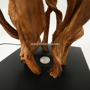 Lámpara de Pie Moderna Kasela de Madera con LED y Pantalla Amarilla para Hogar, Dormitorio, Sala de Estar y Hotel - Product Image 5