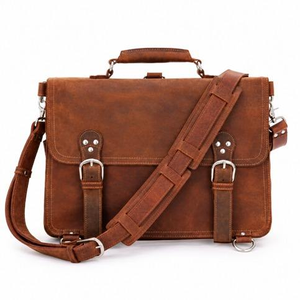 Elegante Bolso Mensajero de Cuero Genuino Hecho a Mano, Bandolera, Bolso de Hombro, para Portátil, Oficina, Viajes, Unisex, Negocios, Trabajo, Regalos, de Lujo - Product Image 5